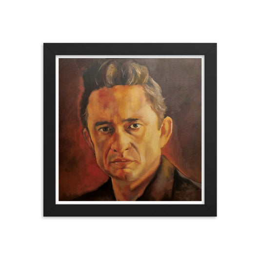 Johnny Cash (Painting) Framed Poster