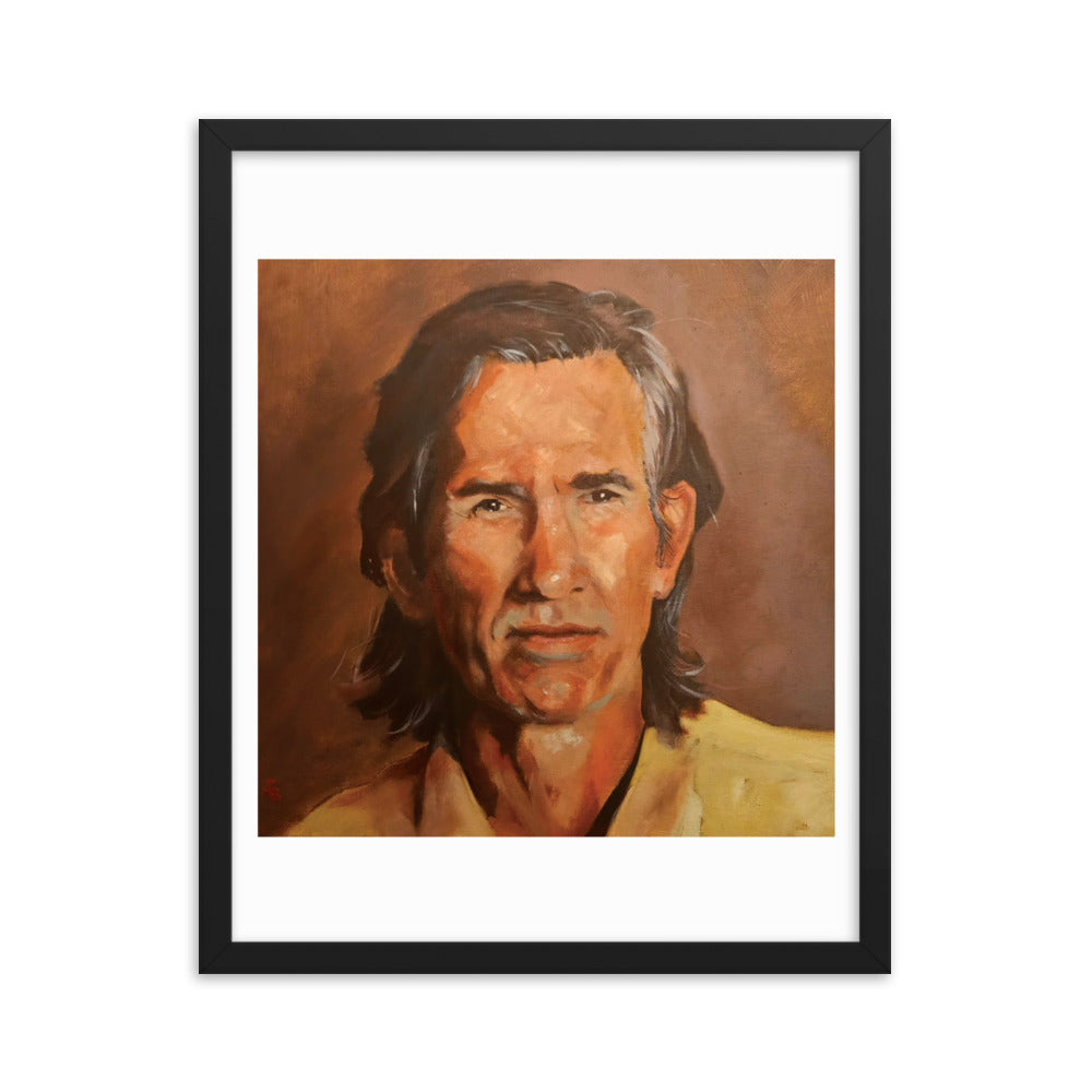 Townes Van Zandt (Painting) Framed Poster