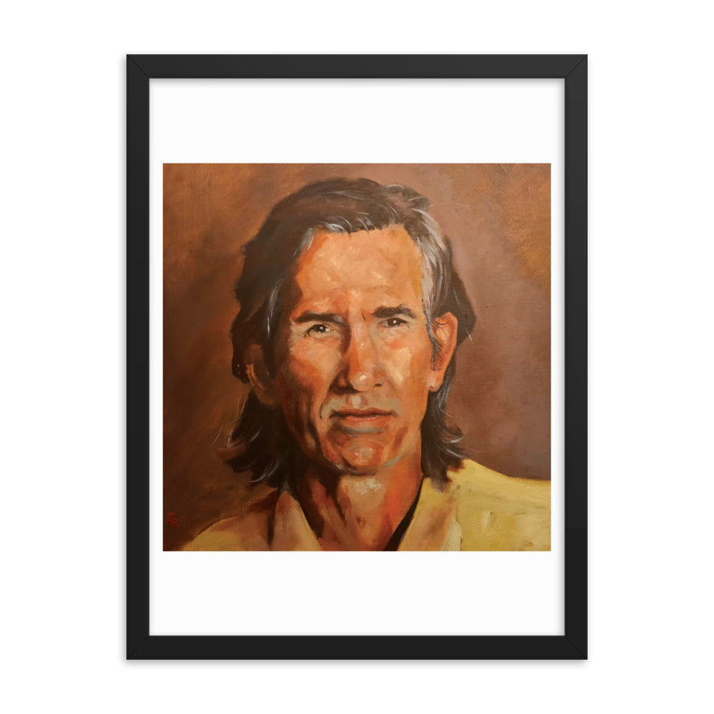 Townes Van Zandt (Painting) Framed Poster
