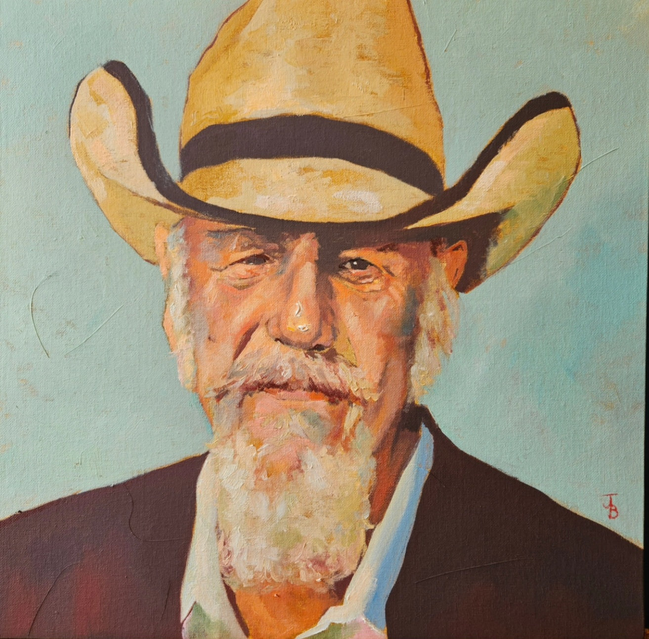 [Original] Ray Benson, Asleep At The Wheel (Oil on Canvas Panel) By Jack Browning