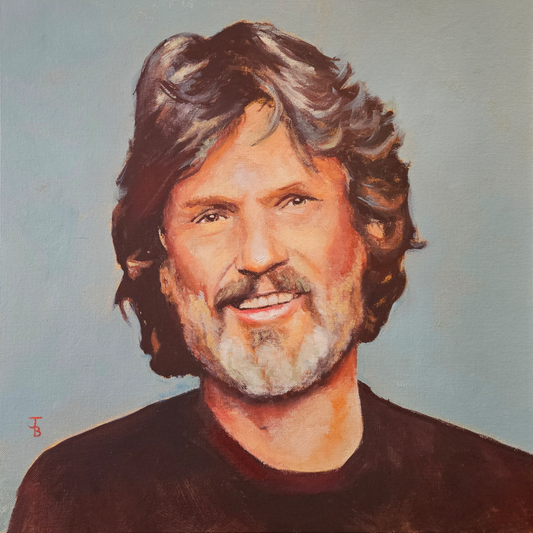 [Original] Kris Kristofferson (Oil on Canvas Panel) By Jack Browning