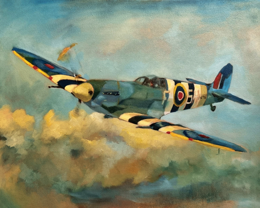 [Original] Spitfire (Oil on Canvas) By Jack Browning